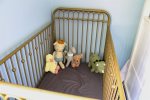 Large bunks with a trundle and crib, perfect for the kids 